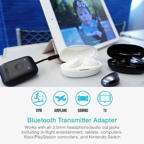 MEE Audio Connect Air In- Flight Bluetooth Wireless Audio Transmitter Adapter - Picture 3 of 9
